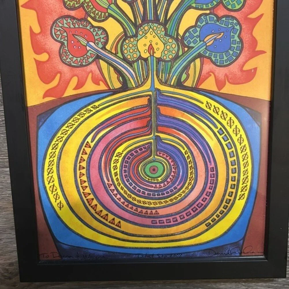 Photosynthesis Tree of Life Psychedelic Signed Artwork 14x10 Kabbalah Colorful